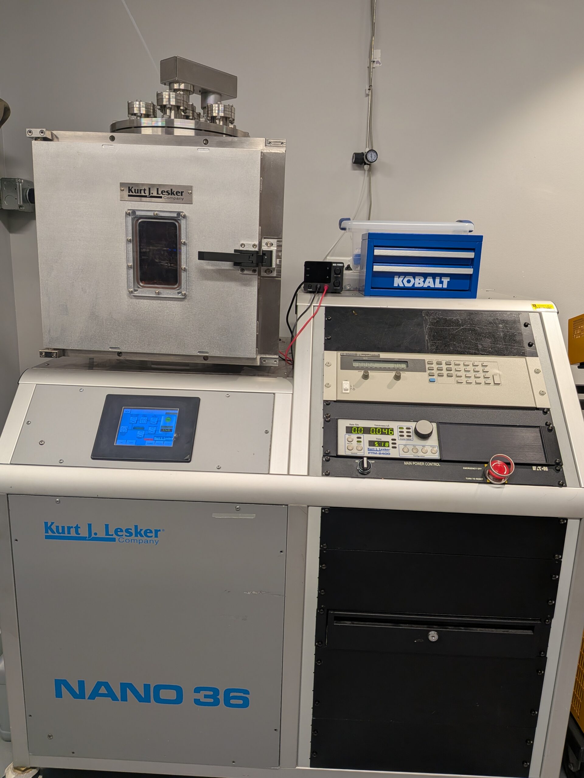 Kurt J. Lesker NANO 36 thin-film deposition system with integrated control rack