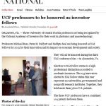 Washington Post of UCF professors being honored as investor fellows