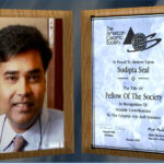 Dr. Seal award with the title, "Fellow of the Society"