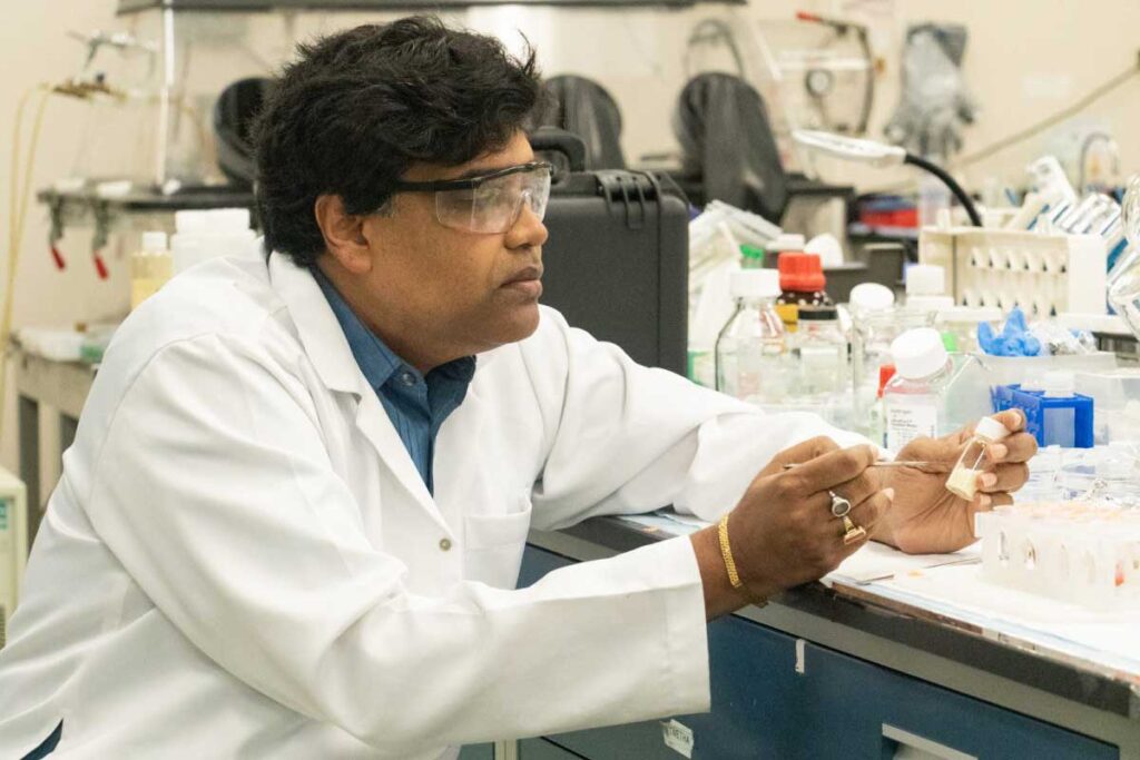 Sudipta Seal in his lab