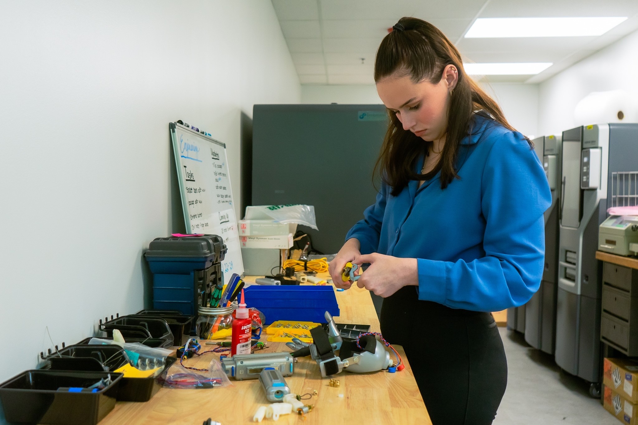 Madison Adams working at Limbitless